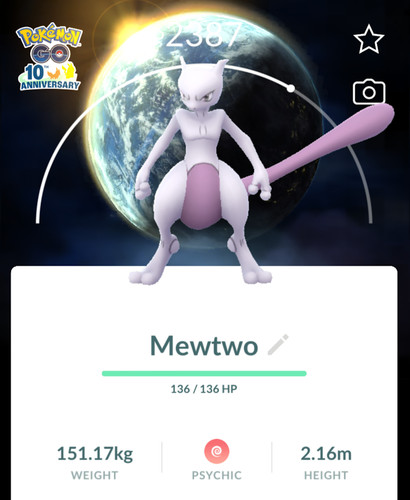 Mewtwo 10th anniversary - 1x,