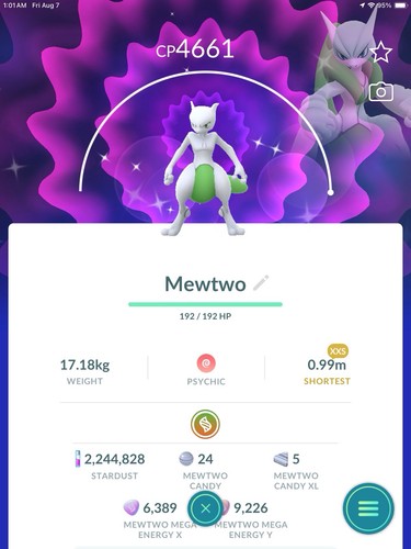Shiny mewtwo level50 max - shiny,