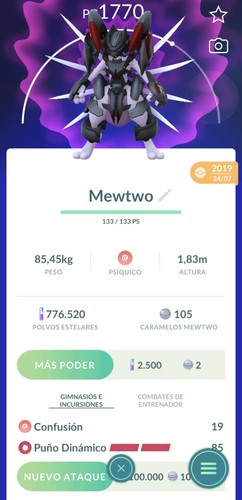 Pokémon armored mewtwo - go,