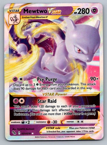 Mewtwo vstar 031 078 - mewtwo, holo
