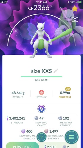 Pokemon shiny mewtwo - mewtwo, taglia
