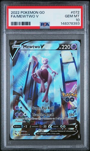 Mewtwo 072 pokemon psa - go, 10