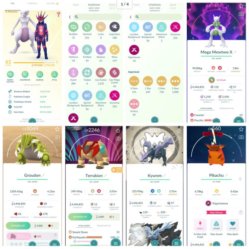 Pokémon acc lvl61 119 - pokémon, go
