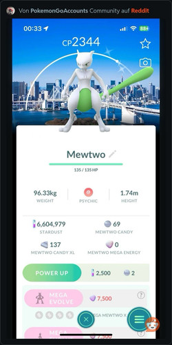 Pokémon mewtwo screenshot - go,