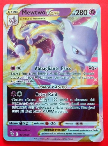 Carta pokemon mewtwo astro - pokemon,