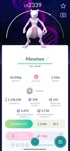 Pokémon mewtwo with - pokémon, go