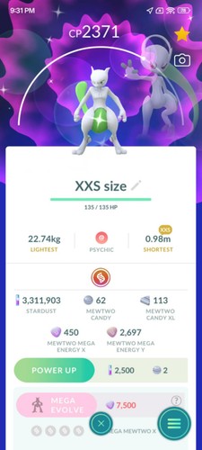 Pokemon shiny mewtwo taglia - shiny,