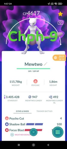 Pokemon mewtwo lv50 - pokemon, 3moves