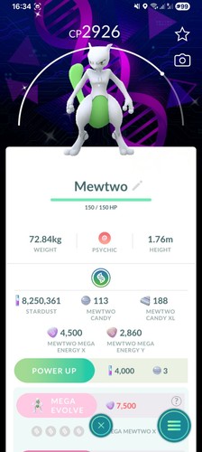 Shiny mewtwo pokemon - mewtwo, go